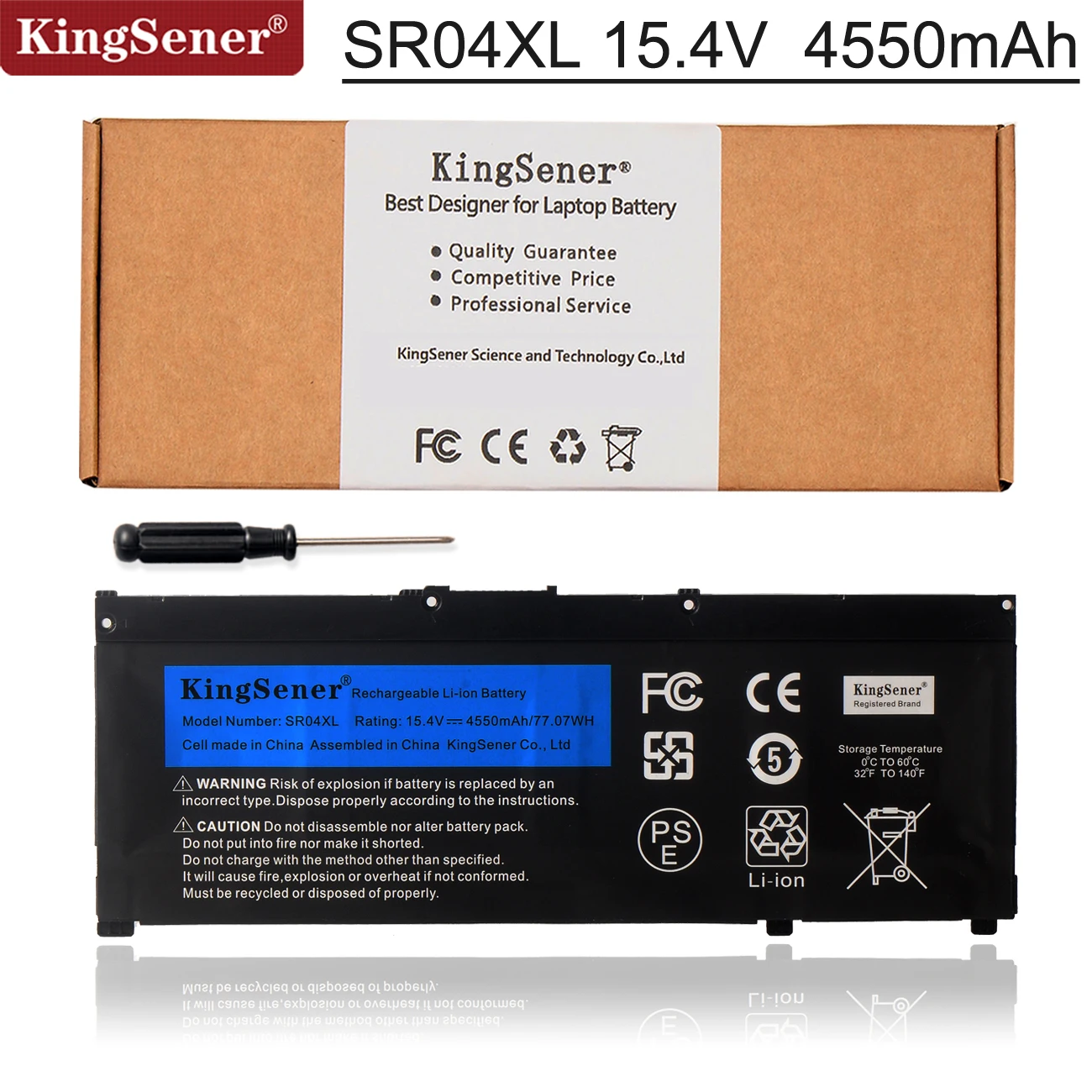 Аккумулятор KingSener SR04XL для ноутбука HP OMEN 15-CE 15-CB 15-CE015DX 15-CB014ur TPN-Q193 TPN-Q194 TPN-C133 917724-855