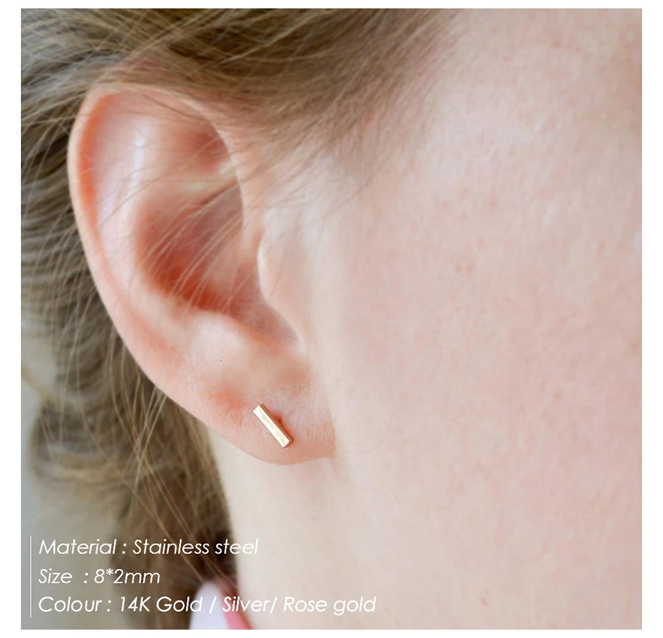 3 пары женские серьги гвоздики из нержавеющей стали|Серьги-гвоздики| |