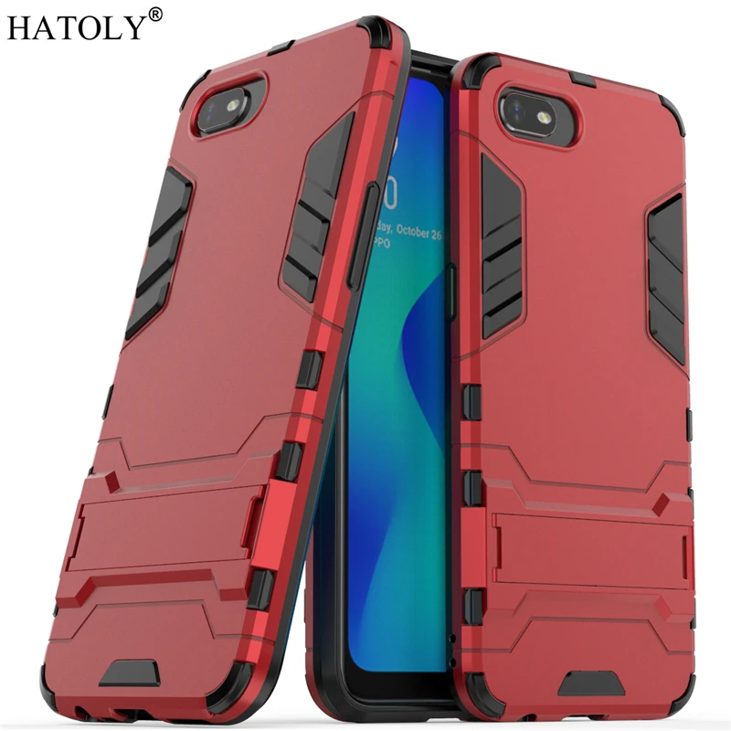 For OPPO Realme C2 Case Rubber Robot Armor Protective Shell Hard PC Back Phone Cover for |