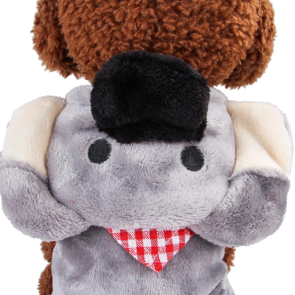 Зимняя теплая одежда для кошек милый флисовый костюм коала домашних животных