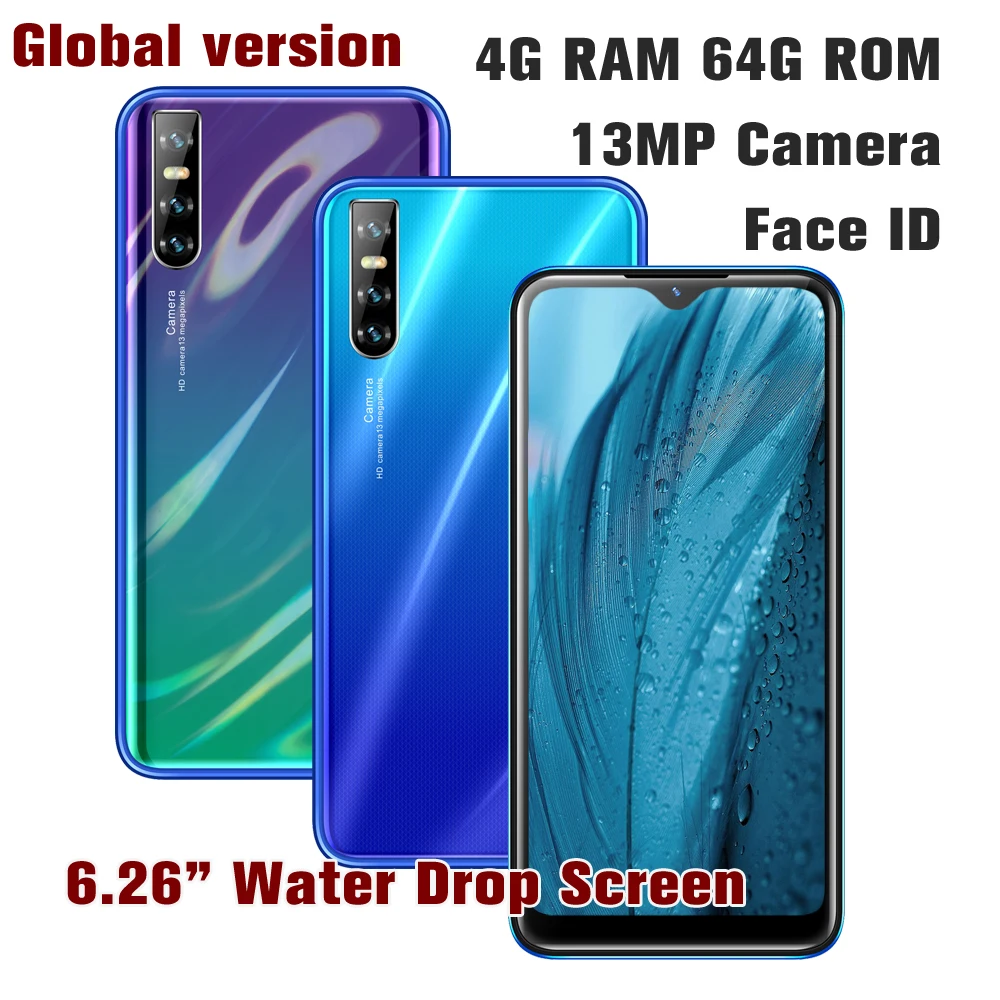 Y5 смартфонов 4G Оперативная память 64G Встроенная 4 ядра 6 26 &quotмобильного телефона