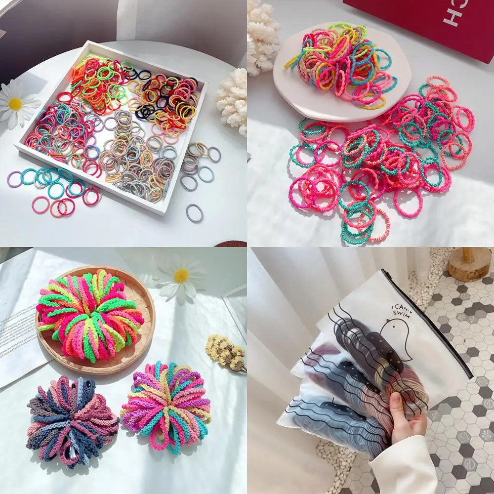 Резинки для волос Детские ярких цветов 100 шт.|Аксессуары девочек| |