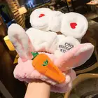 Повязка на голову женская с бантом, коралловый флисовый бандаж для мытья лица, головной убор для девушек, аксессуары для волос