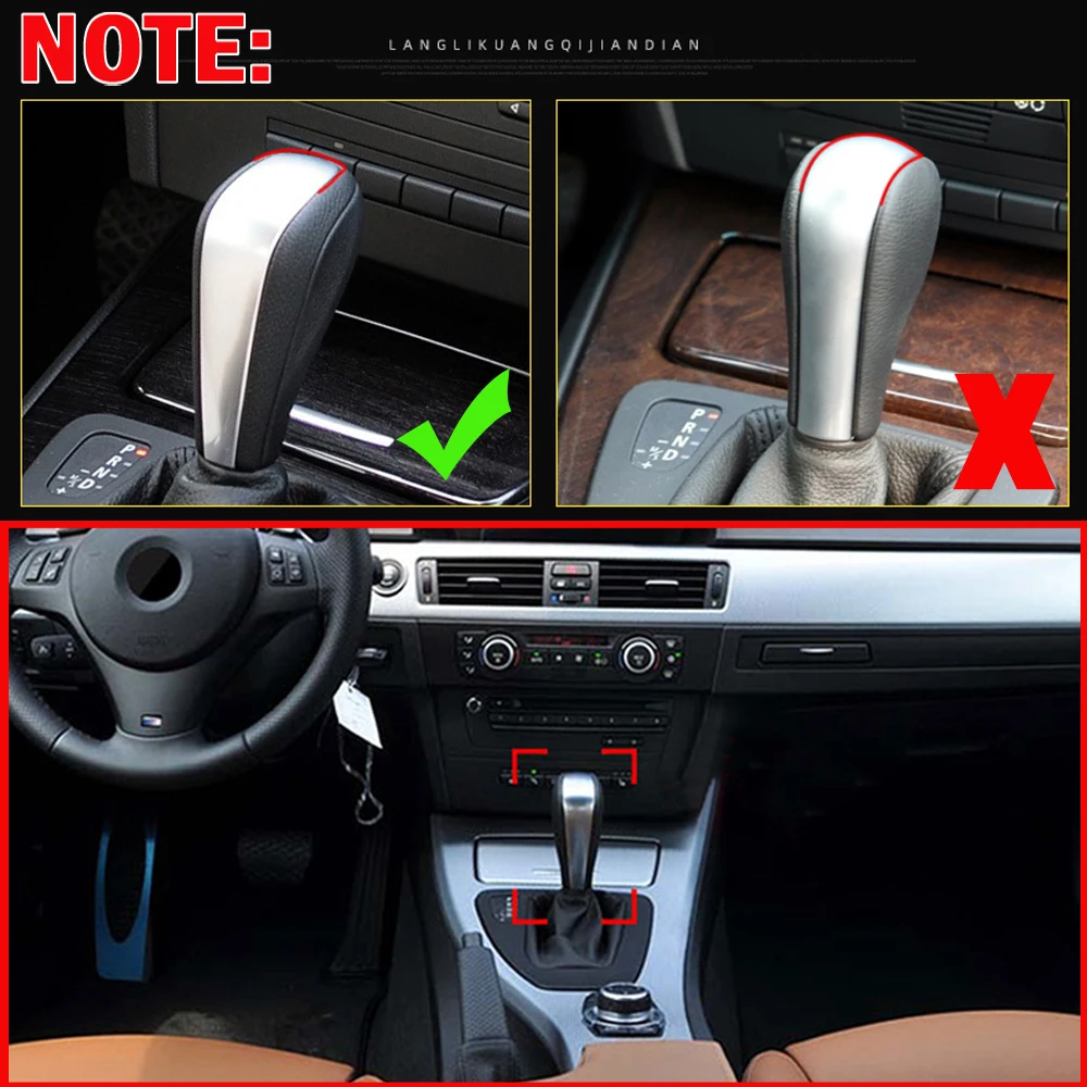 

Gear Shift Knob For BMW E46 E60 E39 E83 E53 E61 3 5 7 X Series Automatic Gear Shifter Head Ball ABS Advanced Leather