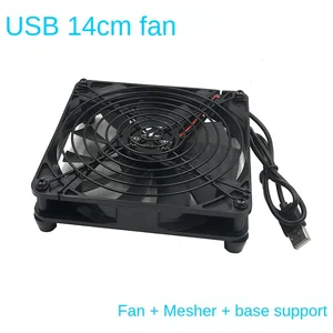 Вентилятор охлаждения для USB-роутера, 14 см, 5 В, бесшумный Настольный вентилятор, оптический модемТВ-приставка, вентилятор 14025