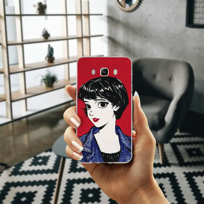 Чехол из мягкого ТПУ для Samsung Galaxy A3 A5 A7 J1 J2 J3 J5 J7 2016 2017 с изображением девушек |