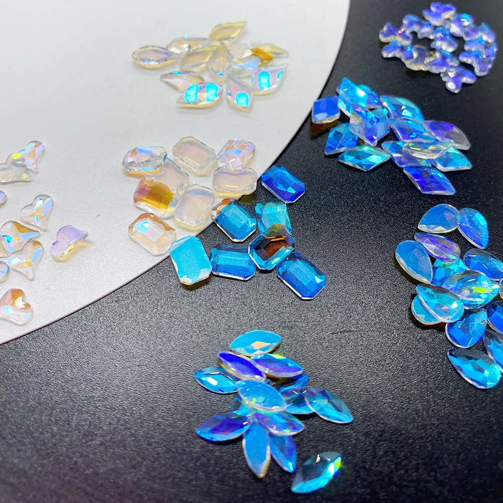 Прозрачные Разноцветные кристаллы для ногтей Алмазный страз стразы 3D