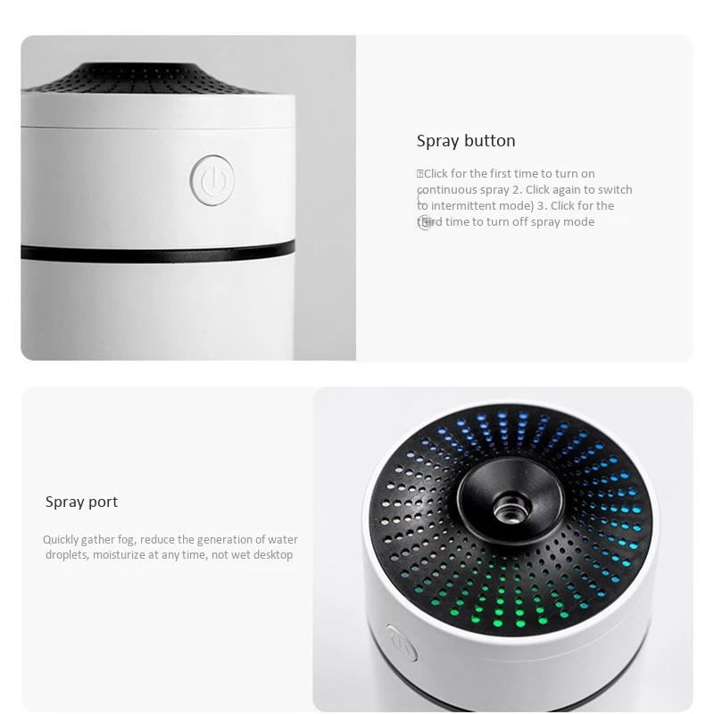 

Fashion Air Humidifier Eliminate Static Electricity Clean Air Care for Skin Nano Spray Technology 7 Color Lights