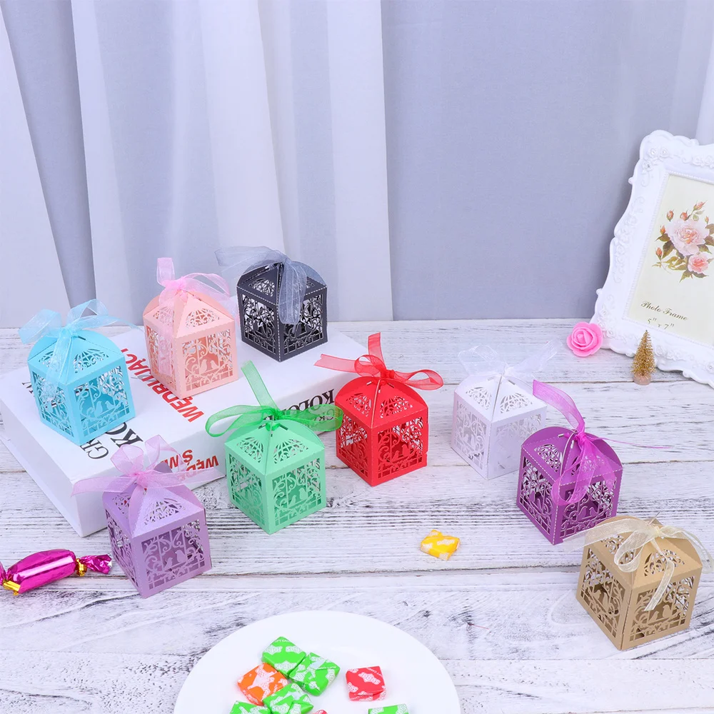 30 шт. выдалбливают конфеты ящик для хранения на свадьбу праздник Подарочная