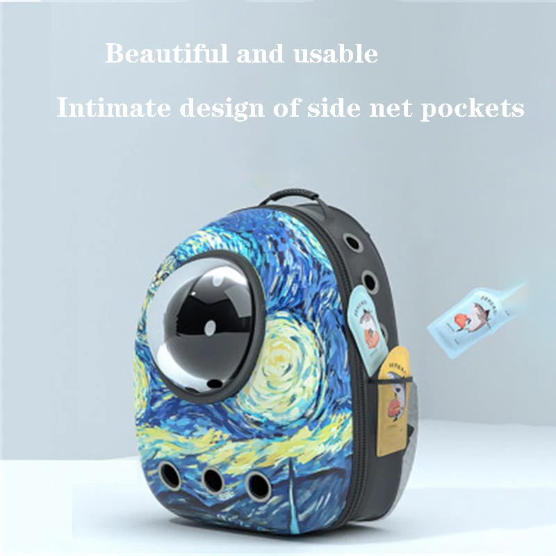 

Pure Color Small Breathable Pet Sling Dog Cat Backpack Travel Space Capsule Cage Pet Transport Bag Carrying Cat