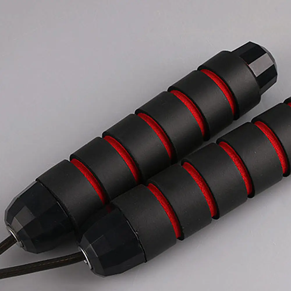 

Red Adult Weight Bearing Jump Rope Jump Rope Adult Ball Bearing Tangle-free Skipping Rope Adjustable Fitness Gym