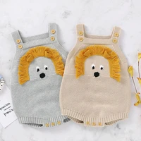 autumn winter infant baby romper newborn baby boy girl cute lion head braces clothes rompers baby boys girls knitted rompers