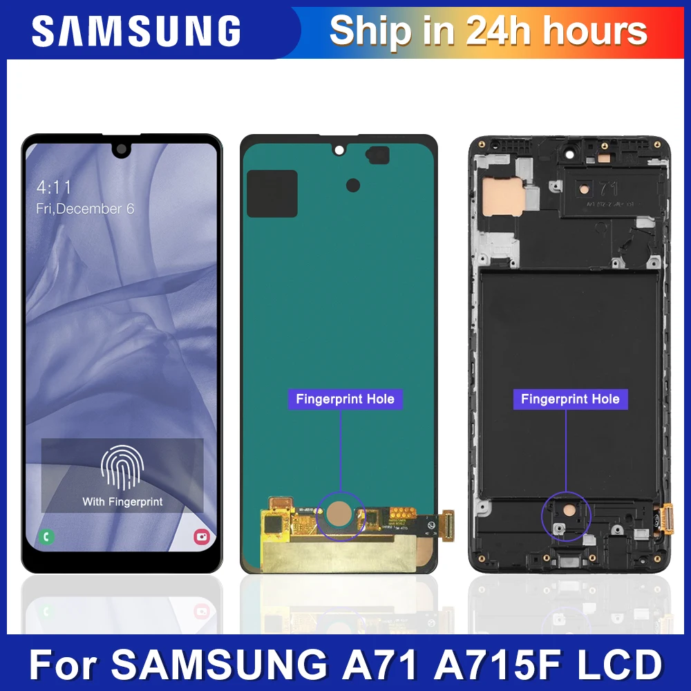 

Дисплейный модуль для Samsung Galaxy A71, AMOLED, с рамкой/без рамки
