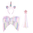 Единорог крылья Ангела Детский фестиваль представление Декор сказочная палочка Единорог декор для вечерние день рождения Декор для девушек