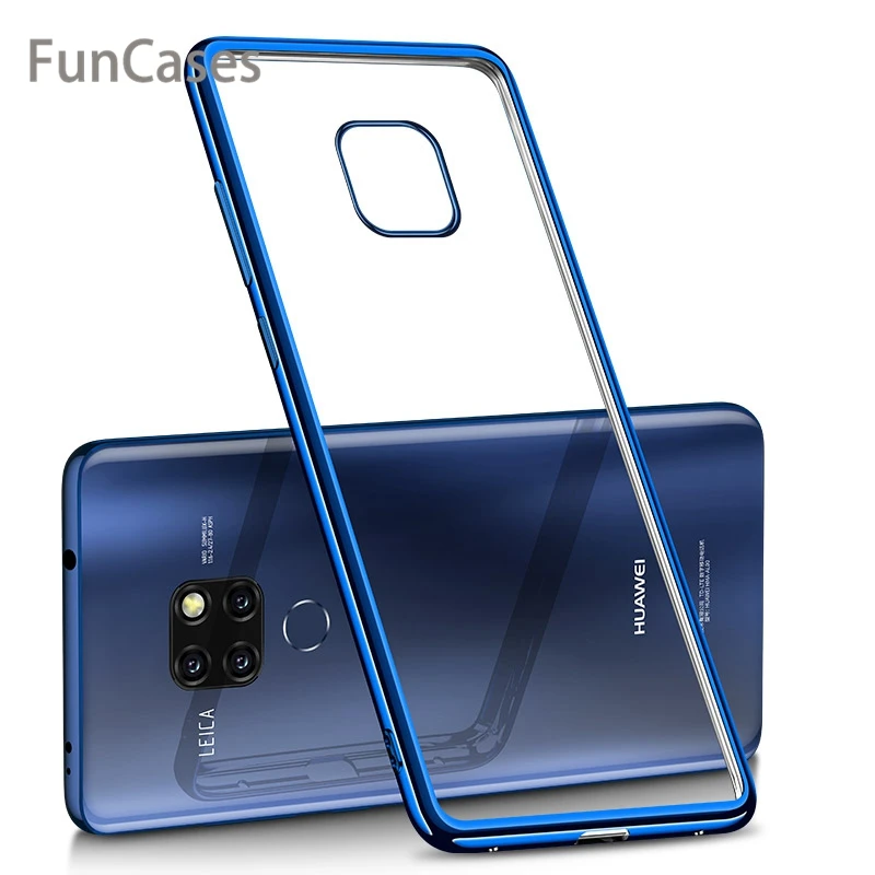 For Huawei Mate 20 Pro Case Cover Luxury Laser Plating TPU Back Soft Transparent Silicone Shockproof Coque | Мобильные телефоны и