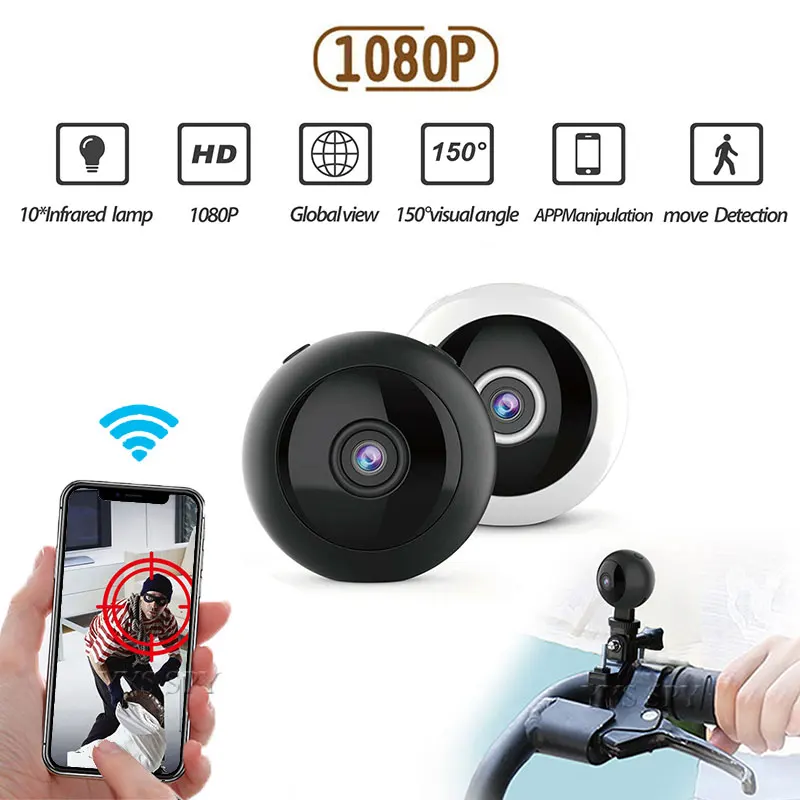 

1080P Mini Camera Wifi Magnetic Body 10pcs Night Vision HD Video Audio Camcorder Wireless Remote CCTV Secret Cam Camara Espia