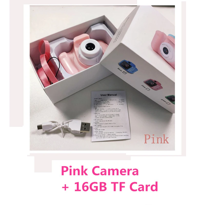 16GB Pink Camera Детская камера фотографии детская игрушка подарок на день рождения мини цифровая камера s игрушки для детей реквизит для фотосъемки - Цвет: 16GB Pink Camera