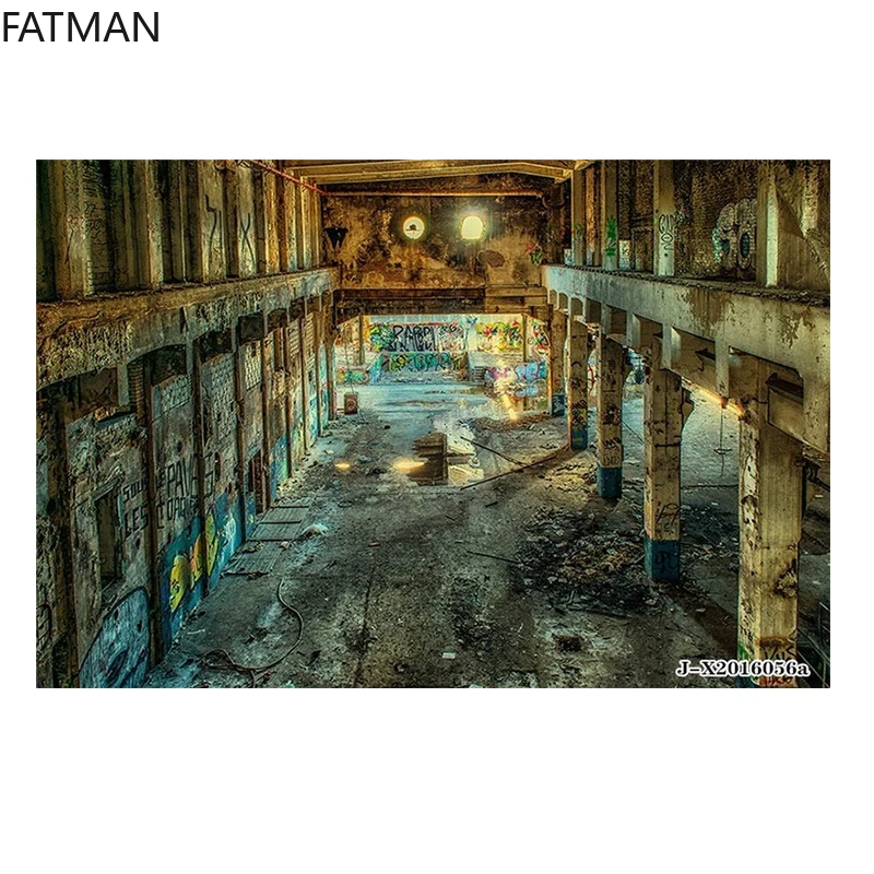 FATMAN пользовательский Ретро промышленный стиль граффити бар фон Интернет-кафе 3d