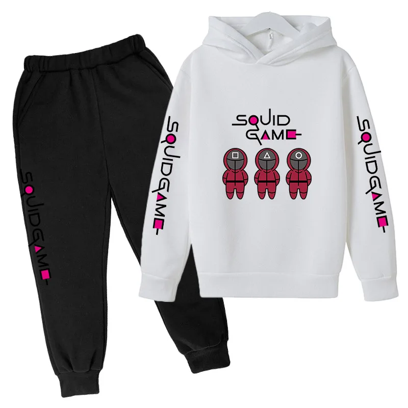 

Children Set Hoodie Squid Game Costume Sweatshirts Kids Clothes Girls Hoodies Baby Boy Clothes 2-12age Casual Two Piece Suit
