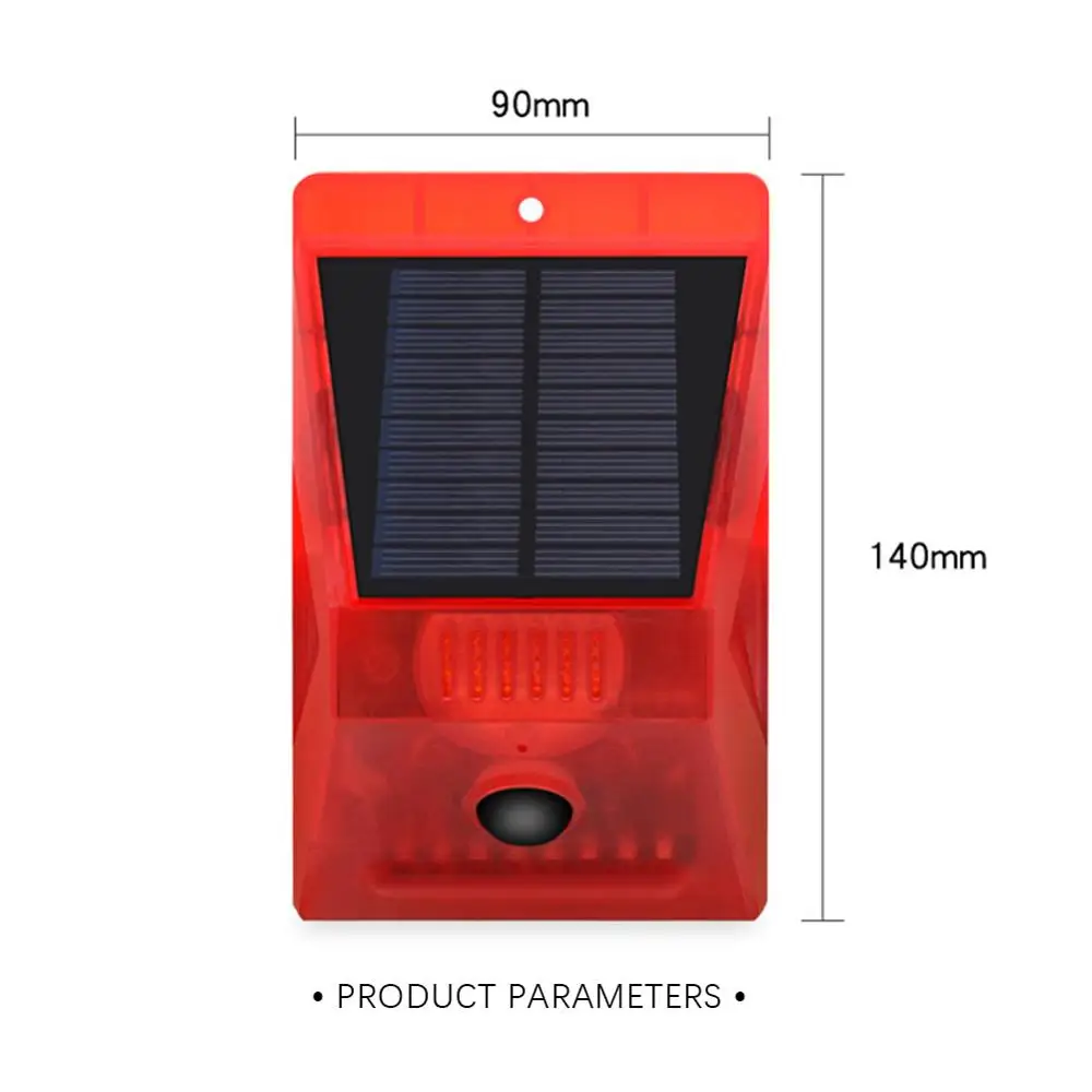 Инфракрасный датчик движения на солнечной батарее сирена стробоскоп система