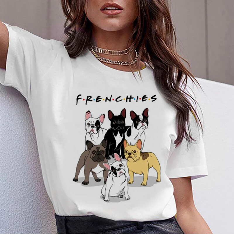 

Hot Sale Dachshund Pug Teckel Funny T Shirt Women Harajuku Cute French Bulldog Frances T-shirt German Shepherd Tshirt Top Female