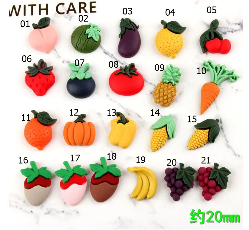 10 шт./лот альбом для скрапбукинга из смолы с плоским основанием фруктов и овощей