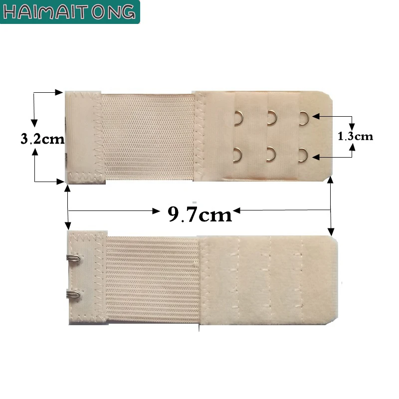 

4pcs Sexy 3 Rows 2 Hooks Bra Extender For Women's Nylon Clasp Extension Elastic On Strap Soft Bra Band Extenders Bra Accessories