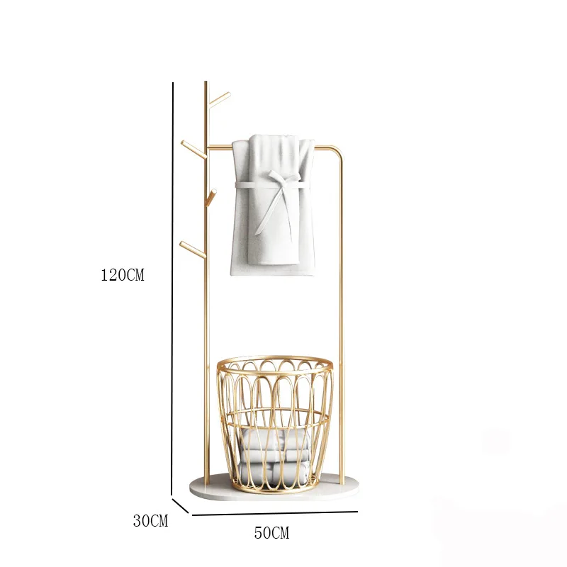 

Luxurious And Simple Modern Bathroom Rack Marble Iron Golden TowelShelf Toilet Vanity Organizer Bathtub Accessories
