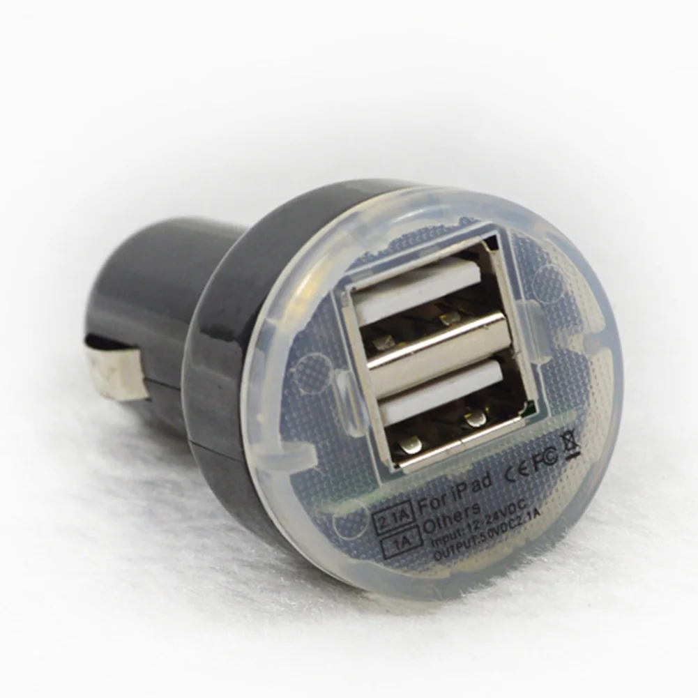 

1/2A 5V Car Chargers 2 Ports Fast Charging For Universal Aluminum Dual USB Car-charger Adapter Shipping Fast delivery Dropshipp