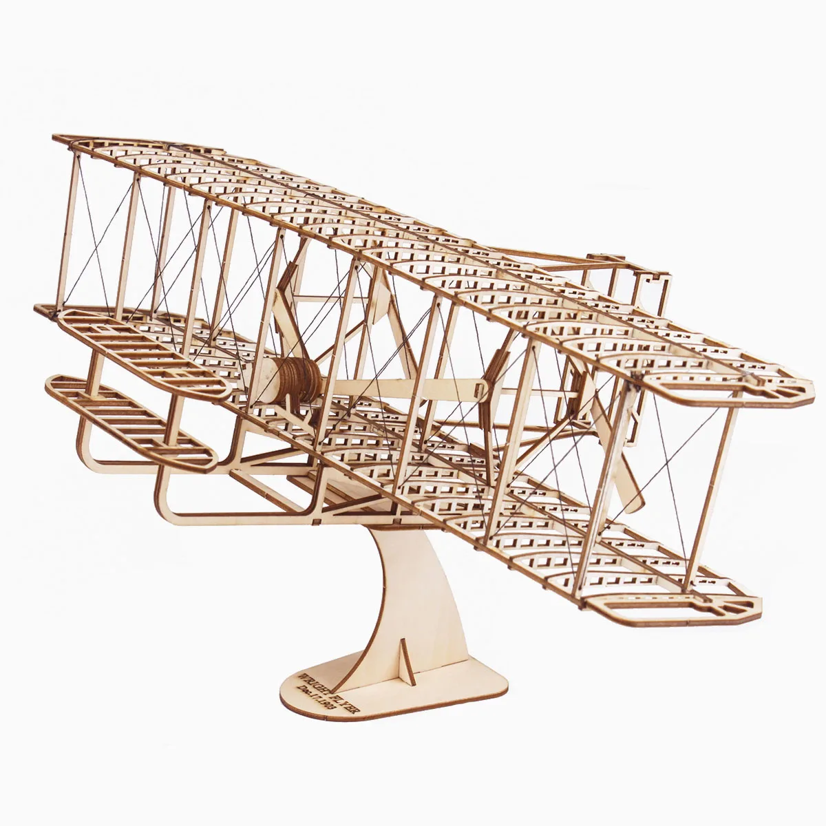 Aircraft Model Wood Airplane Toy Kit Building Collection Wright Brothers Flyer Plane 3D Wooden Assembly Puzzle For Kids Adults | Игрушки и