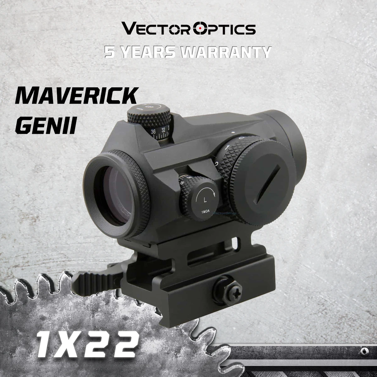 

Оптический прицел Vector Optics MAVERICK 1X22 3MOA GENII, прицел с красной точкой для охоты, тактической стрельбы, настоящего огнестрельного оружия 308, страй...