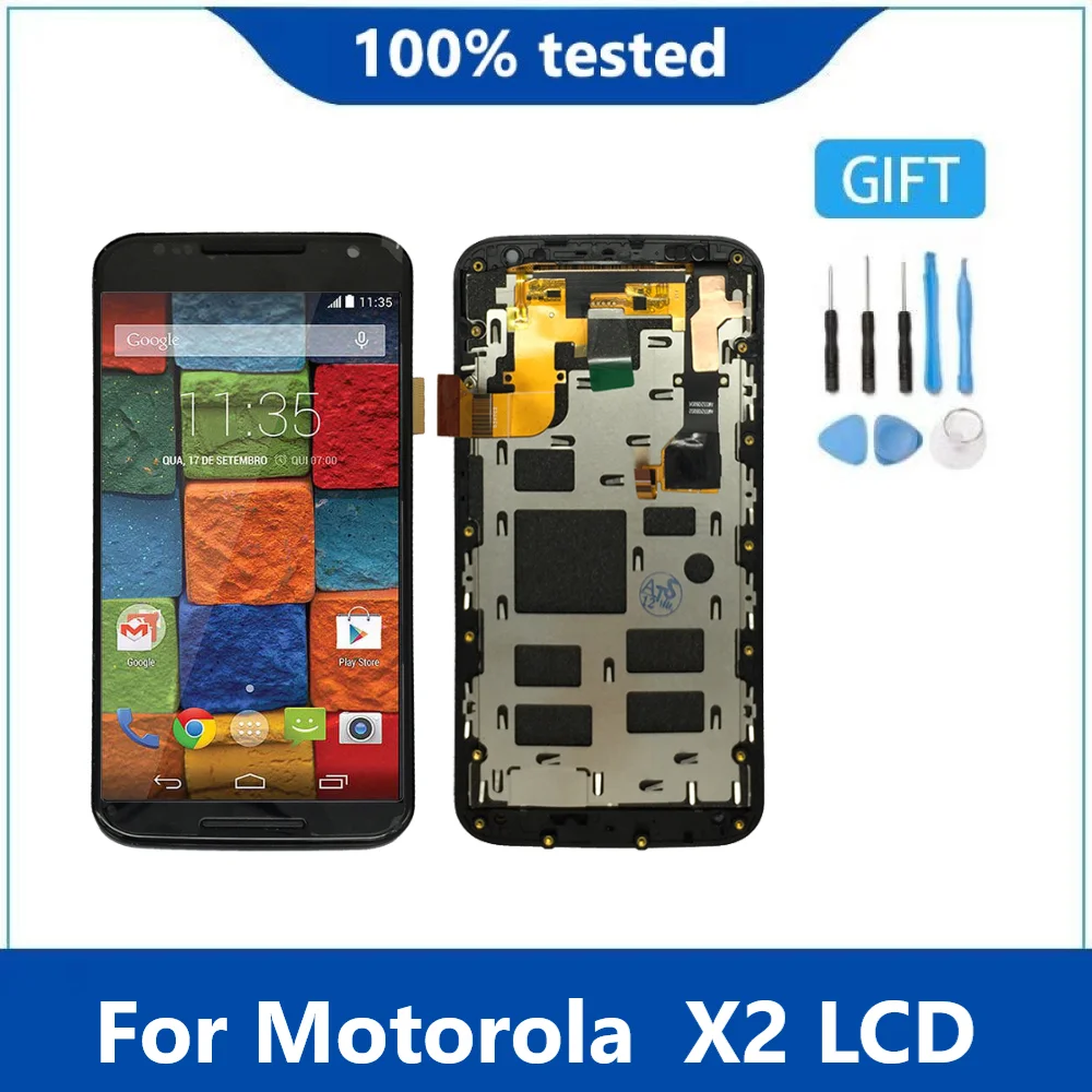 

Оригинальный AMOLED-дисплей для Moto X2 ЖК-дисплей для Motorola X2 Xt1096 Xt1097 экран с сенсорным экраном дигитайзер Xt1092 Xt1095 рамка