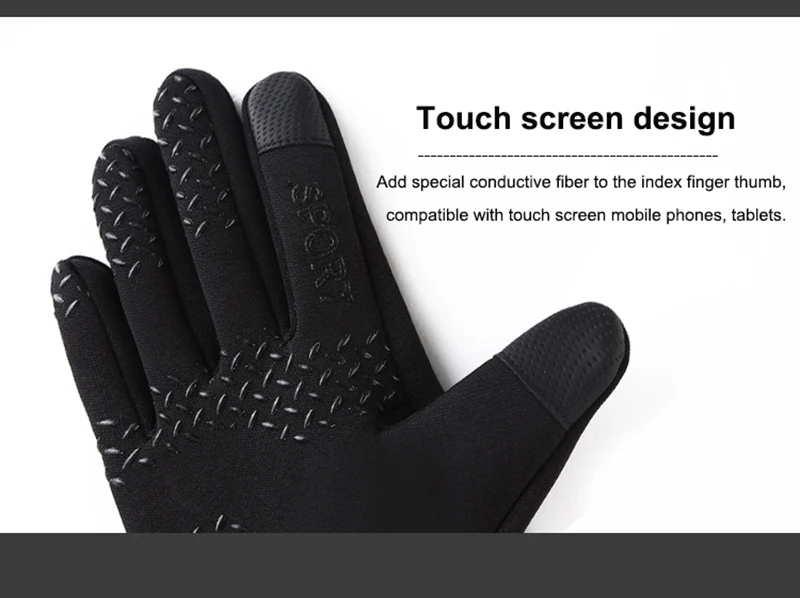 Водонепроницаемые лыжные перчатки для мужчин и женщин зимние теплые