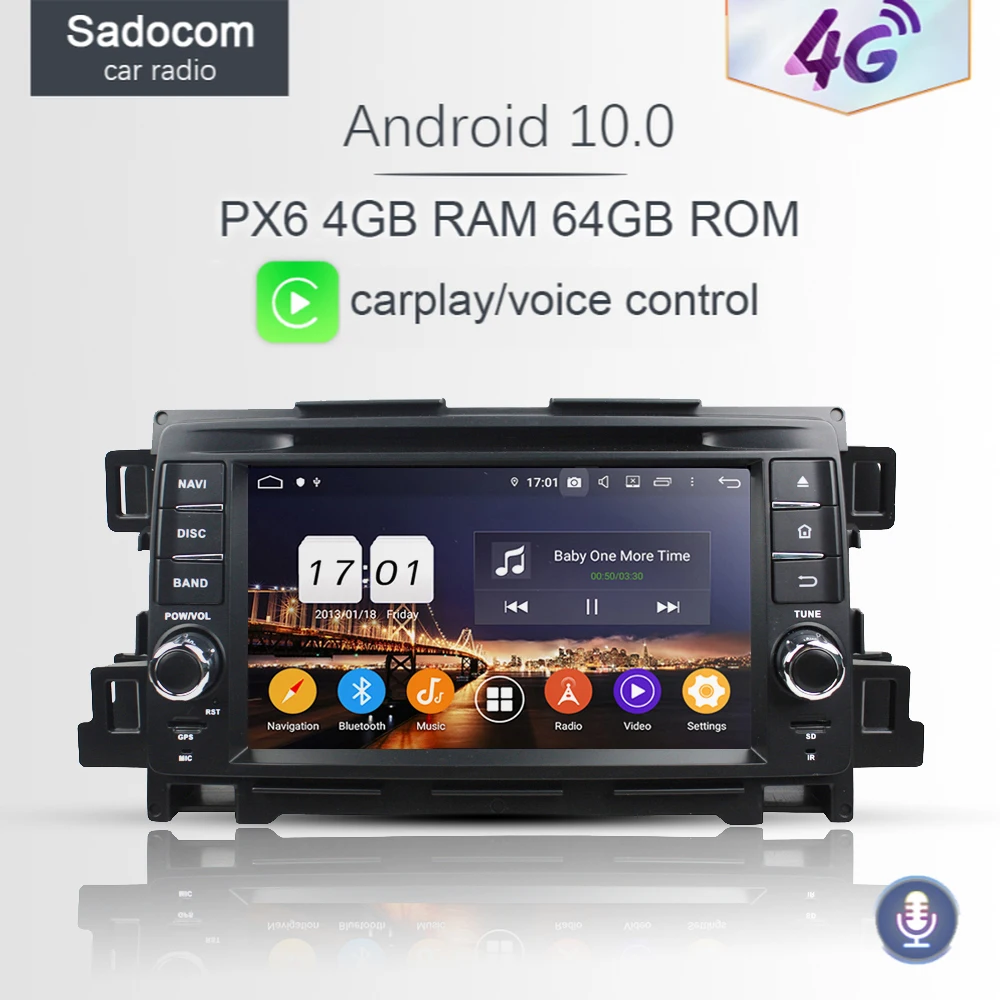 Автомагнитола DSP PX6 Android 10 0 2 din для Mazda CX 5 2011 2012 Восьмиядерный 4 Гб + 64 ГБ