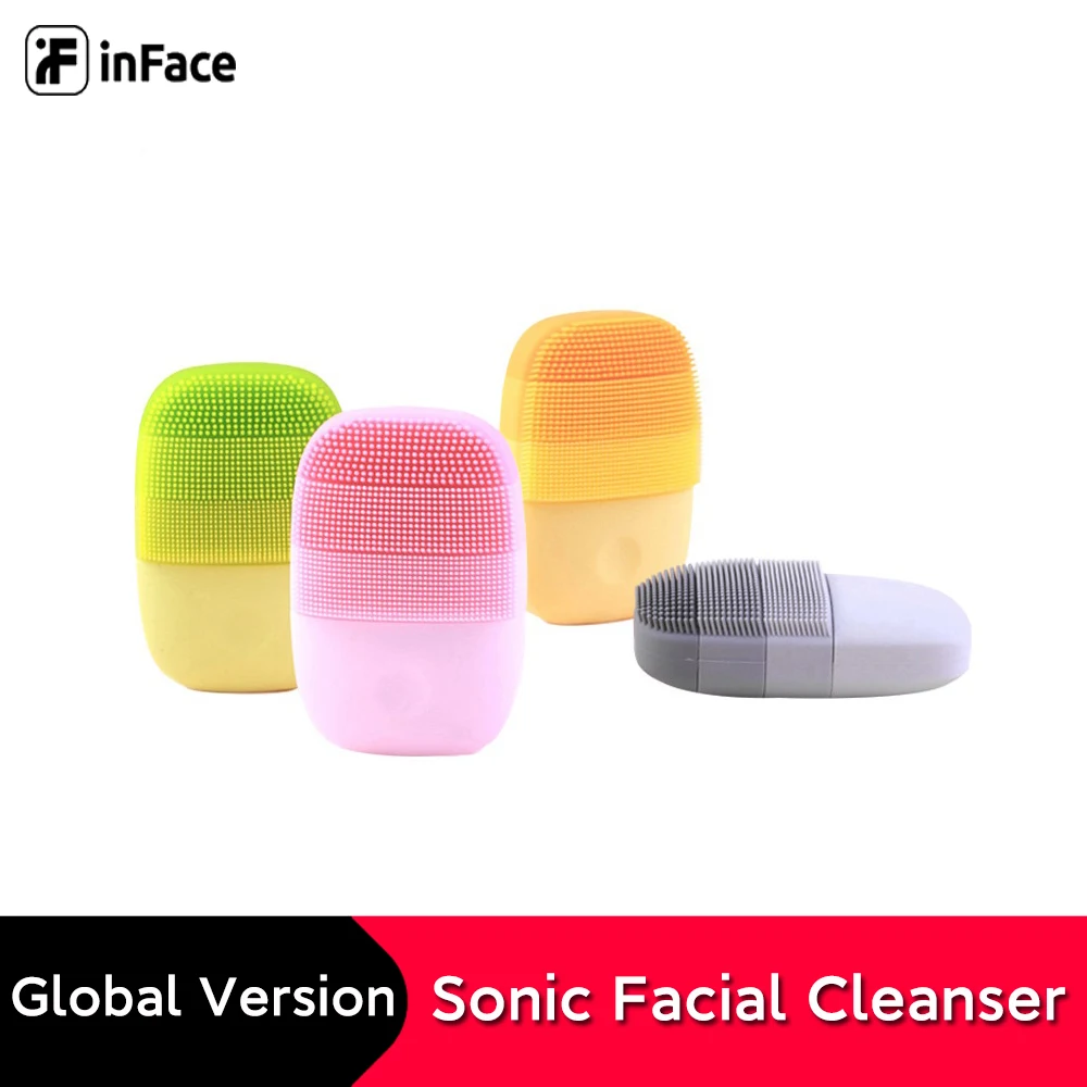 Original InFace Facial Cleansing Brush Face Skin Care Tools Waterproof Silicone Electric Sonic Cleanser Facial Beauty Massager