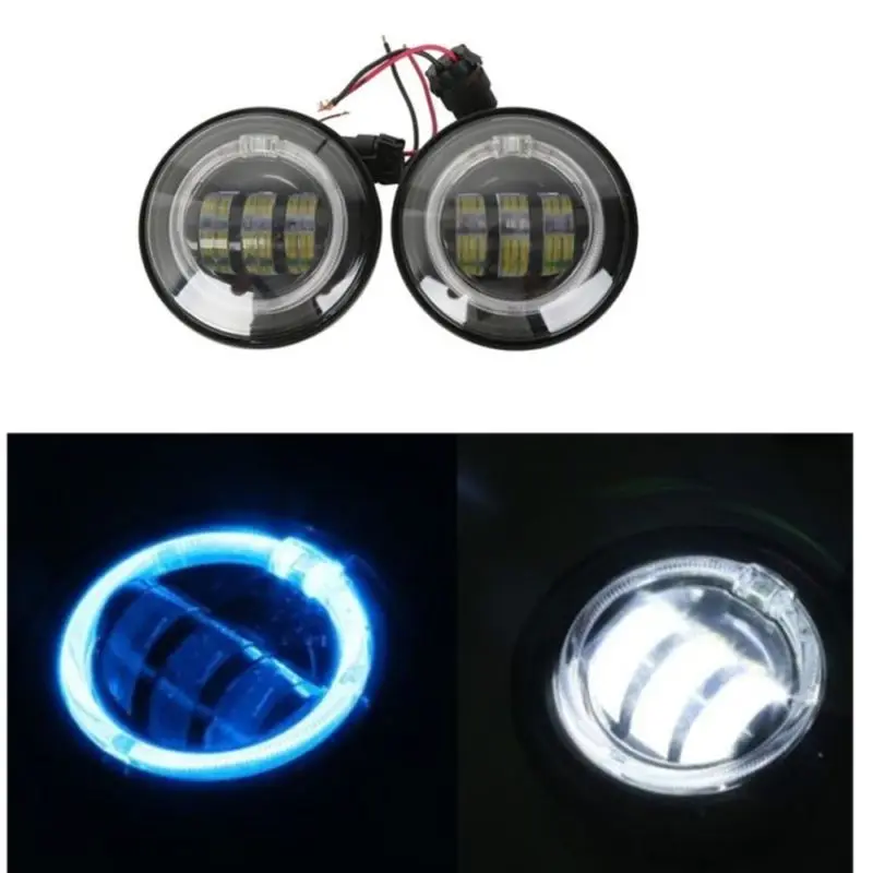 

4.5" Motor LED Auxiliary Spot Fog Passing Light Angel Eyes DRL For Harley FLHTCU FLHTK Electra Glide 98-15