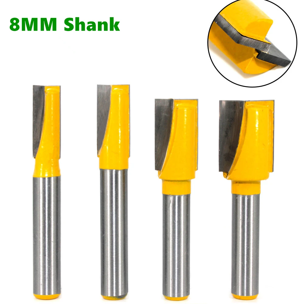 

1PC 8mm Shank Carpenter Milling Cutter Straight Woodworking Router Bit Set Trimming machine Cuttermm Cutting Diameter