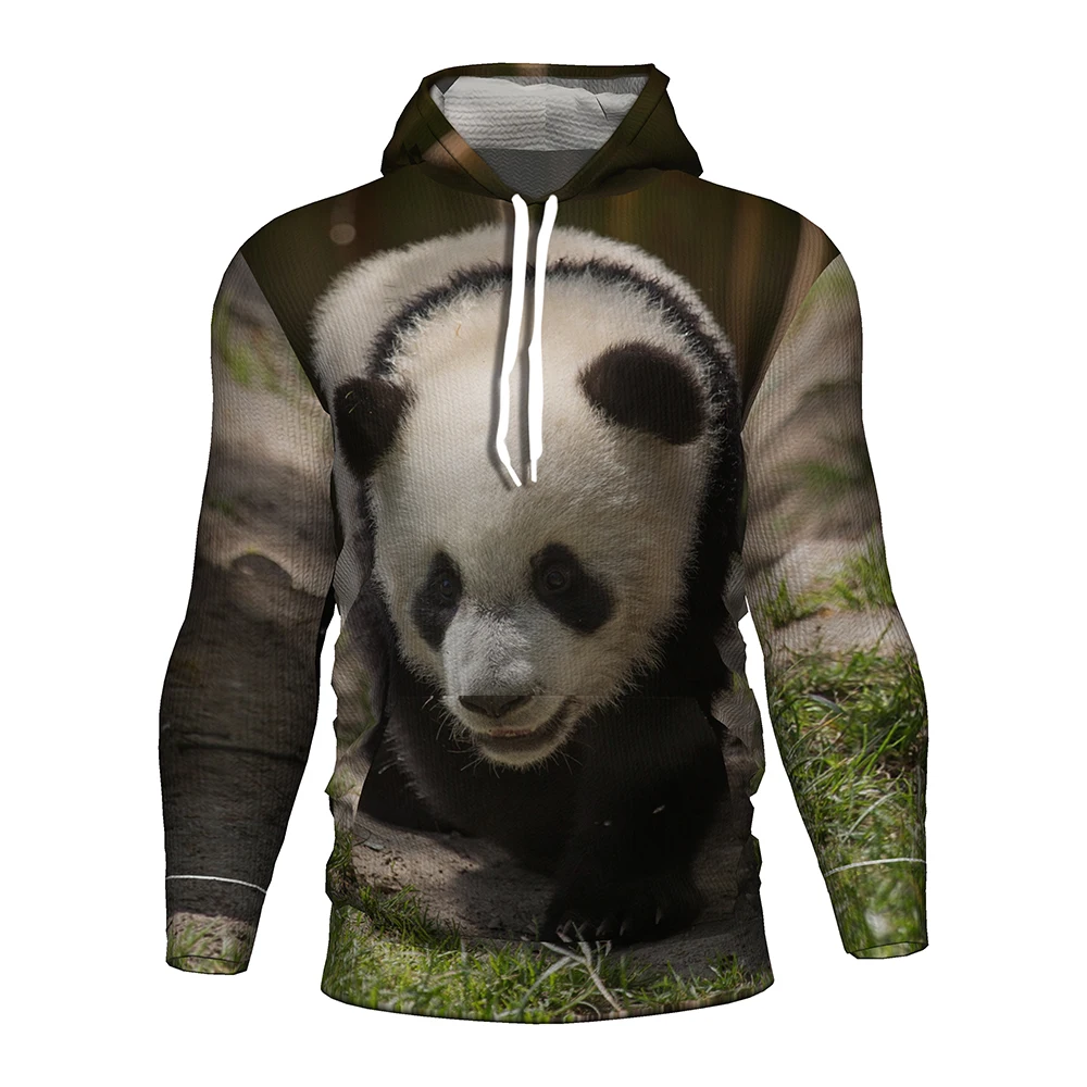 3D с принтом панда капюшоном для взрослых/Детский костюм панды толстовка одежда в