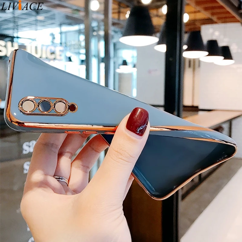 luxury gold plating silicone phone case for oppo realme 5 6 7 pro 5g 5i 6i c3 6s gt c21 a5 a9 2020 glitter soft back cover free global shipping