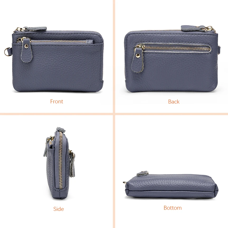 NEVEROUT натуральная кожа портмоне на молнии Держатель для карт ручной работы из