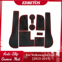 for volkswagen golf 7 2013 2014 2015 2016 2017 2018 2019 car door mat accessories styling gate slot pad gate slot coaster mat