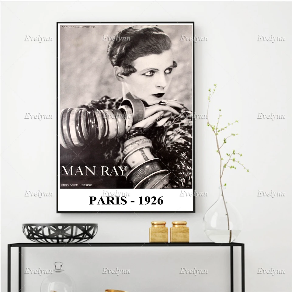 

1926 Vintage Paris Exhibition Poster For Works By Man Ray Home Decor Prints Wall Art Canvas Living Room Decoration Unique Gift