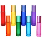 5 шт.лот 10 мл рулон бутылки толстый матовый стеклянный флакон для духов многоразовые Пустые роликовые флаконы для эфирных масел