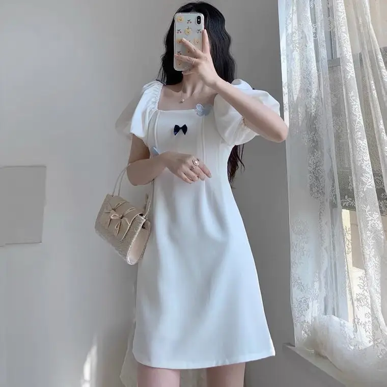 

new2021direct seeding clothes first love bubble sleeve sleeve skirt skirt skirt skirt