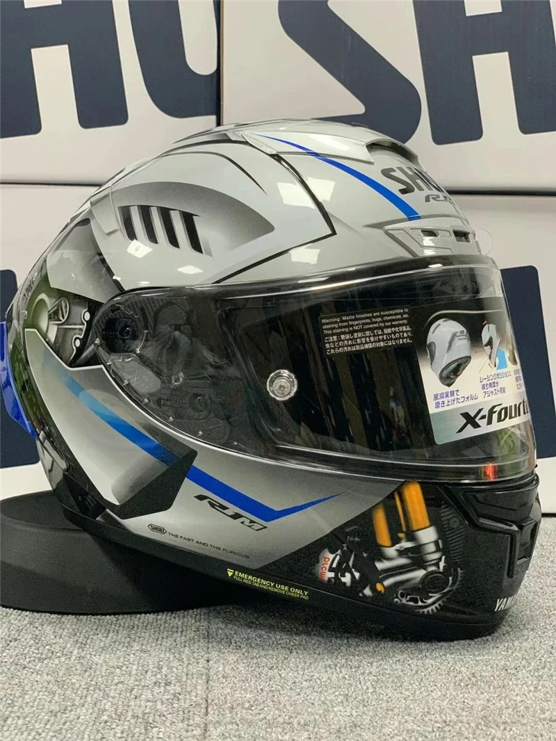 Шлем SHOEI X14 X 14 специальное издание YZF R1M серебристый на все лицо гоночный