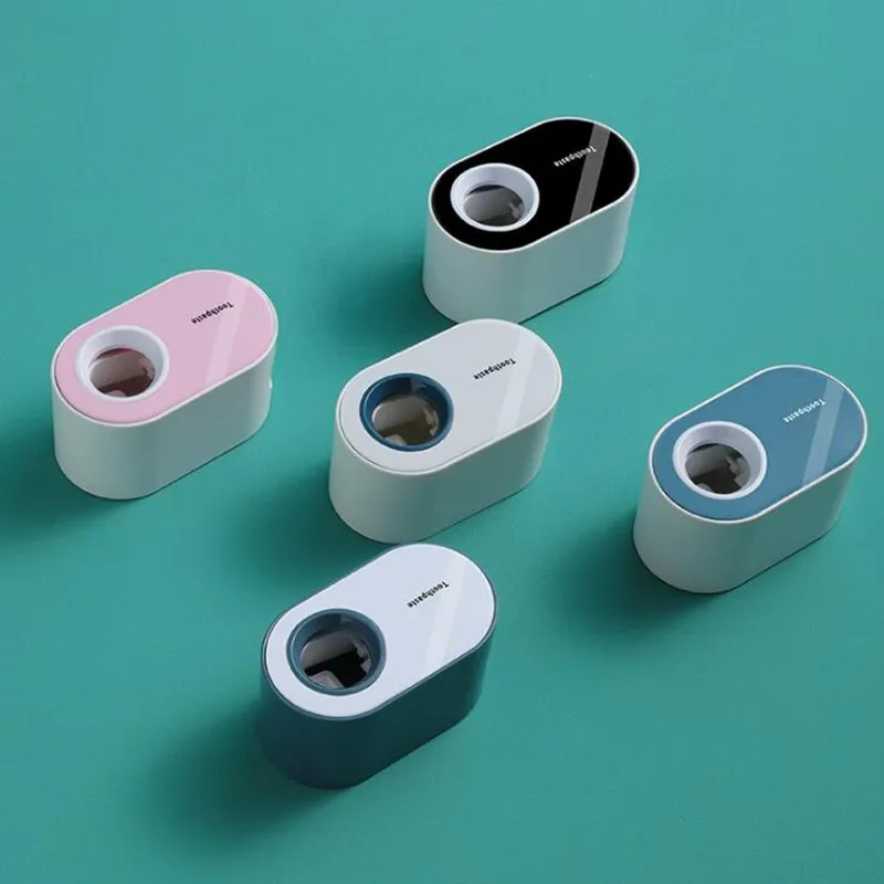 

Portable Adhesive Wall-Mounted Type Non-Punch Automatic Toothpaste Squeezer Lazy Toothpaste Dispenser