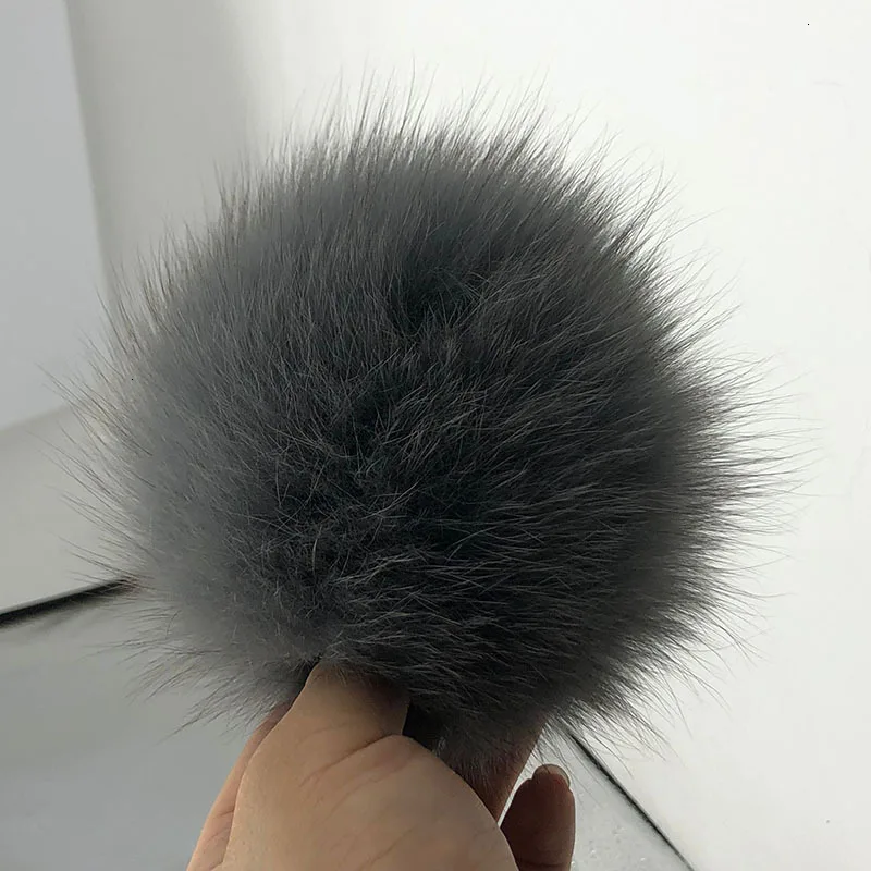 15 см натуральный животный Hairball Hat помпон ручной работы DIY действительно енот большой волос шар шляпа помпон с пряжкой