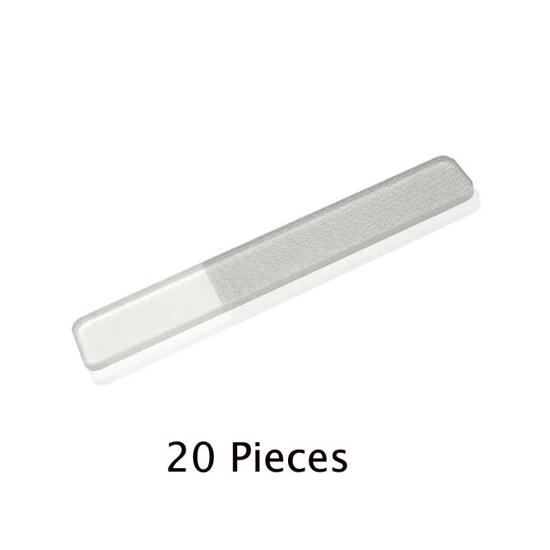 20 pieces Набор нано пилочек для ногтей с чехлом, блестящий чехол для ухода за ногтями, Маникюрный Инструмент для ногтей, Гладкий полированный косеметологический лак для ногтей - Цвет: 20 pieces