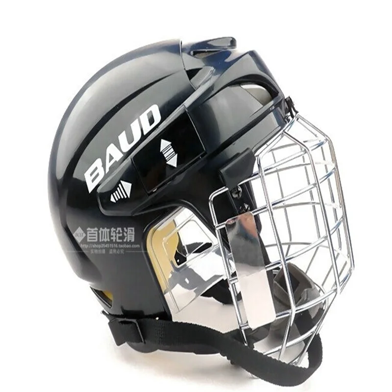 Профессиональный взрывозащищенный шлем для хоккея с шайбой защитный черной