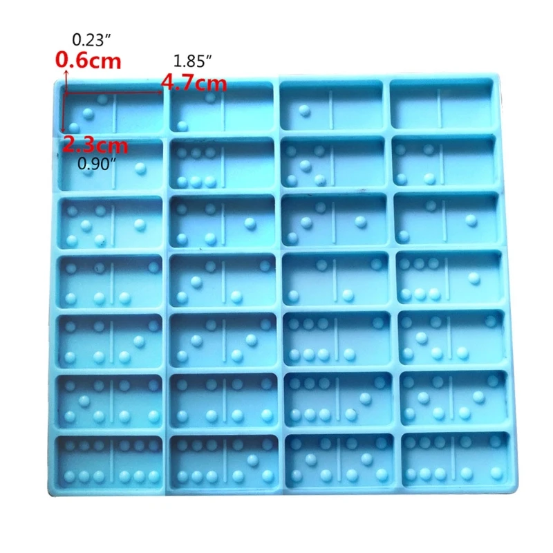

DIY Silicone Mould Dominoes Game Play Epoxy Resin Molds Game Casino Fun Art Crafts Making Tool W0YA